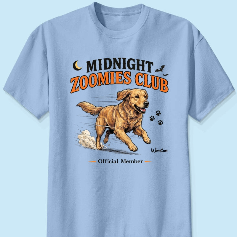 Midnight Zoomies Club Custom Pet Photo - Personalized Shirt - Funny Halloween Costume For Dog Cat Lover