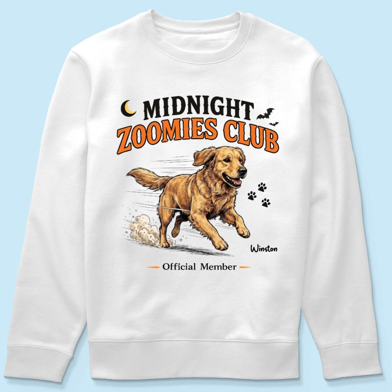 Midnight Zoomies Club Custom Pet Photo - Personalized Shirt - Funny Halloween Costume For Dog Cat Lover