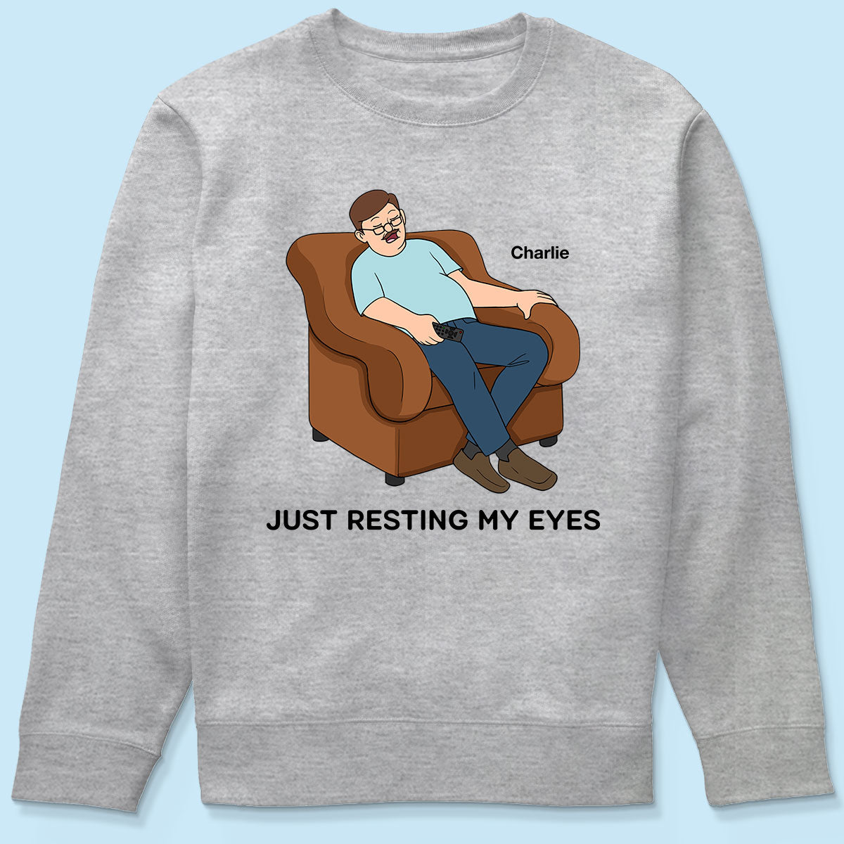 Just Resting My Eyes Dad Grandpa Asleep Funny Father‘s Day Gift Personalized Shirt