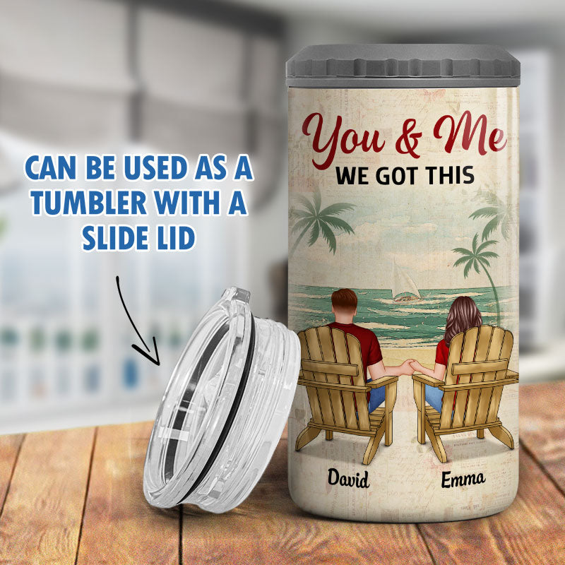 Couple We Got This Gift For Him Gift For Her Multi Use Tumbler Personalized 4 In 1 Can Cooler