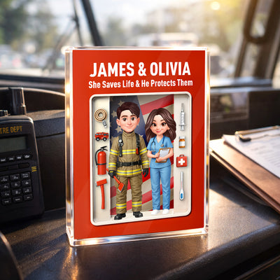 Custom Career "Action Figure" Style Acrylic Block Plaque - Heartfelt Gift for Him, for Her
