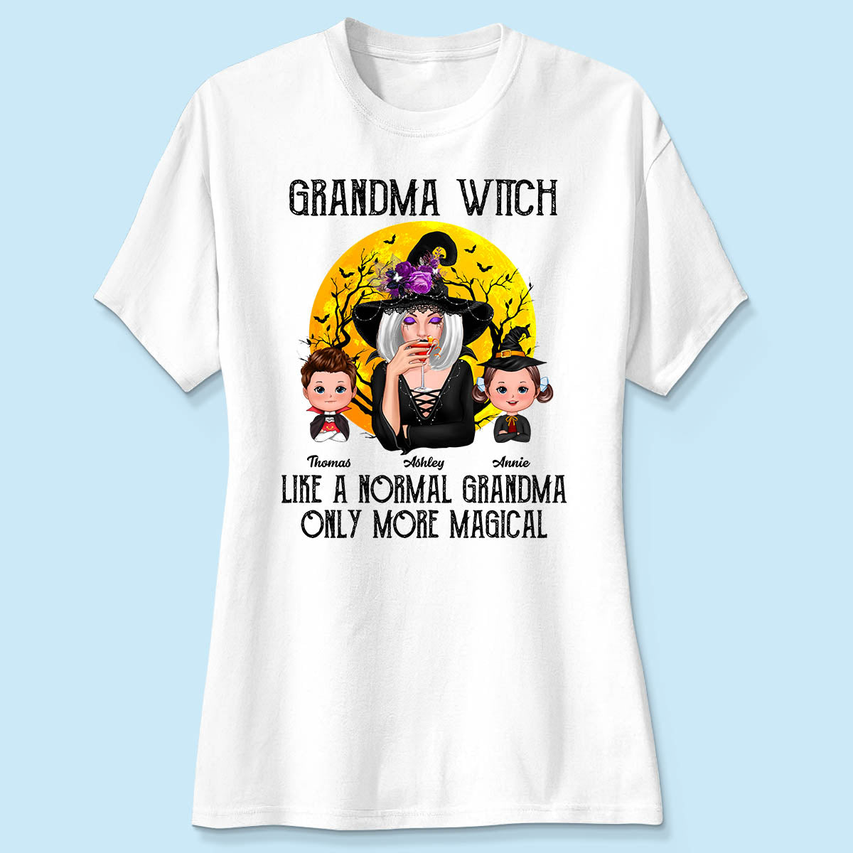 Grandma Witch Like Normal Grandma More Magical Halloween Personalized Shirt
