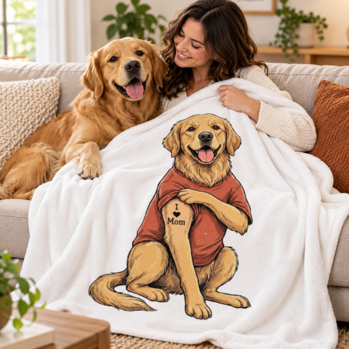 Custom Tattooed Dog Cat Pet from Photo - Personalized Fleece Blanket - Gift for Dog Mom, Dog Dad, Cat Mom, Cat Dad