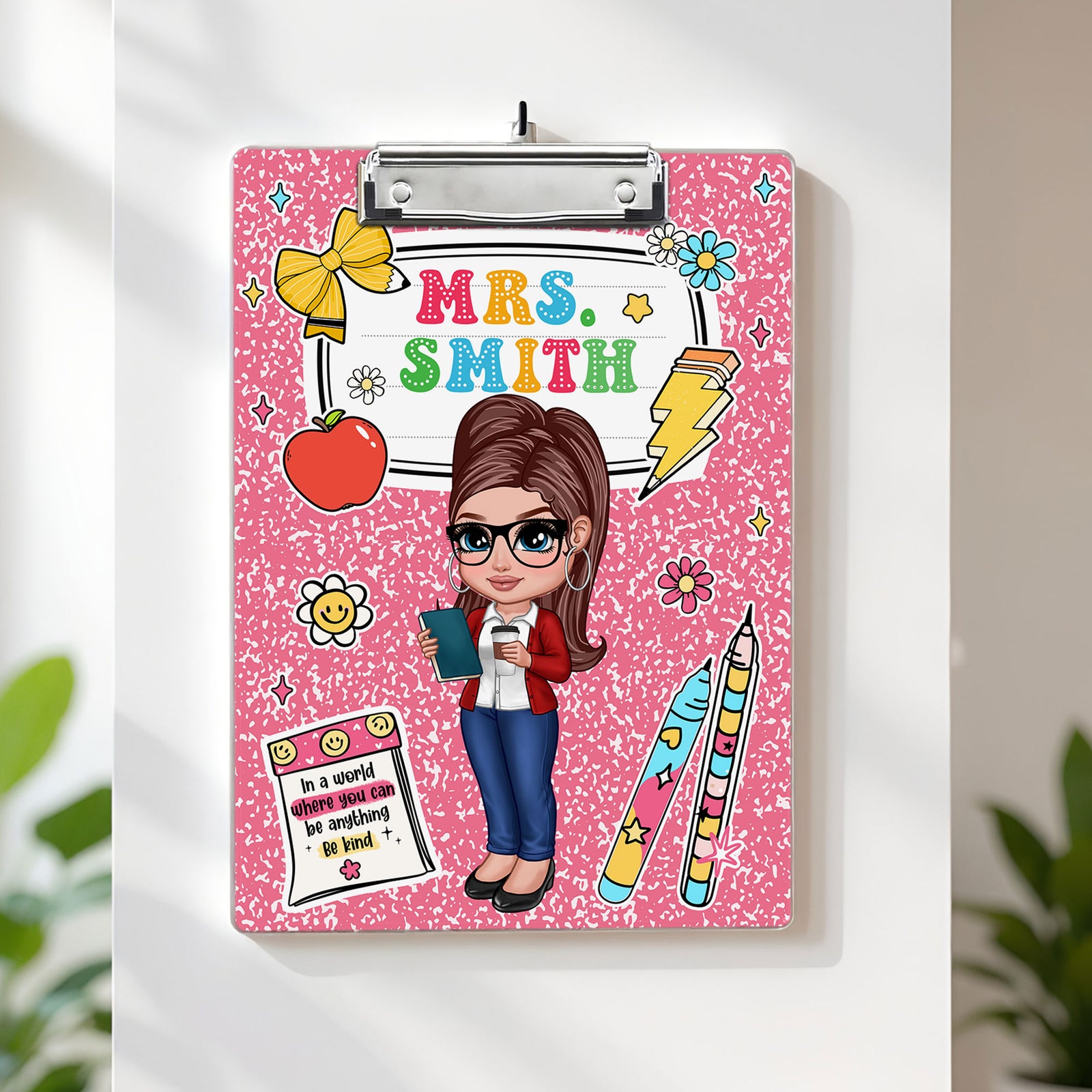 Custom Teacher Clipboard Composition Book With Name, Personalized Teacher Gifts, Teacher Appreciation, Back To School Gift