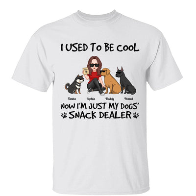 Used To Be Cool Now Dogs‘ Snack Dealer Cute Woman & Funny Dog Personalized Shirt