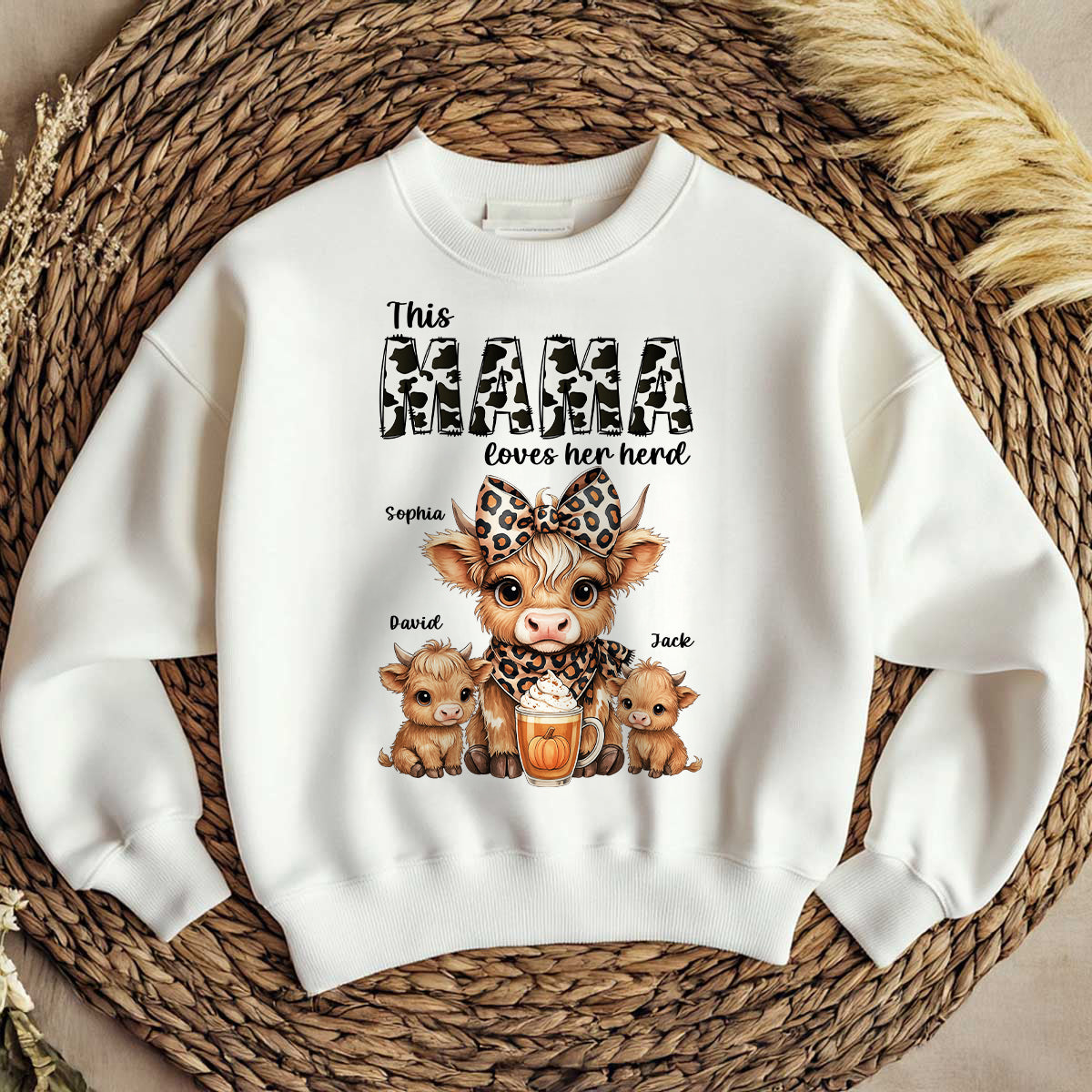 This Mama Grandma Loves Her Herds – Cozy Fall Vibe - Personalized Shirt