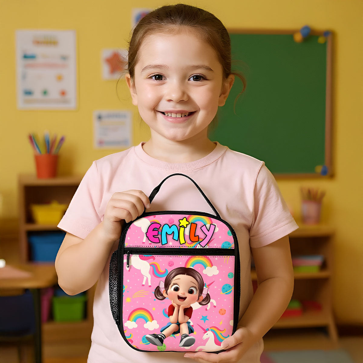 Custom Name Insulated Lunch Bag for Kids, Unique Designs for Boys & Girls, Keep Your Child’s Meals Fresh & Safe All Day