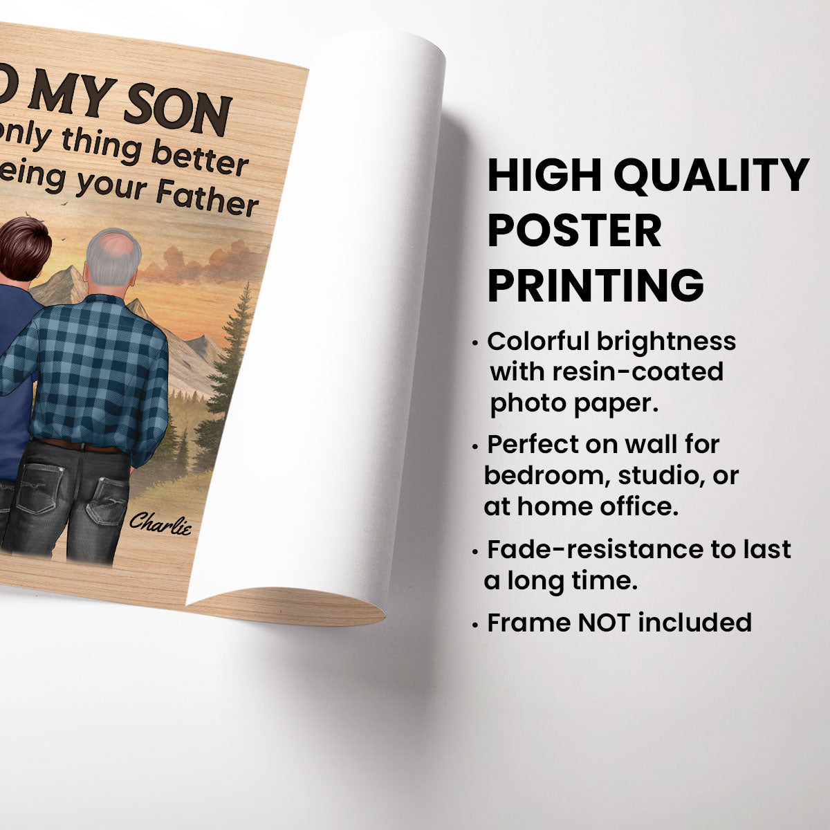 From Dad To Son Watching You Be A Dad Personalized Poster, Gift For Son