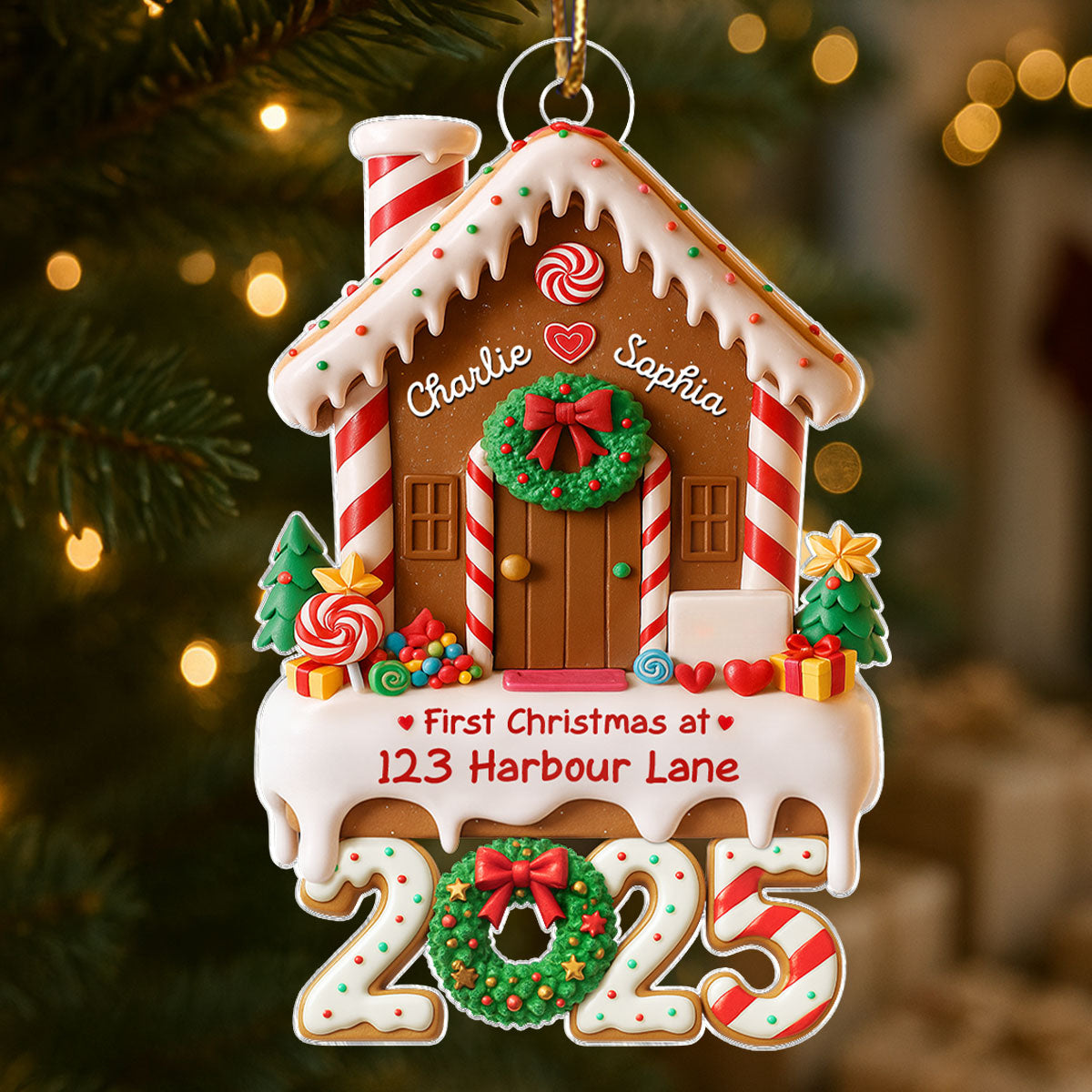 First Christmas At Our Home - Personalized Acrylic Ornament - Heartwarming Christmas Gift For Couple, Family