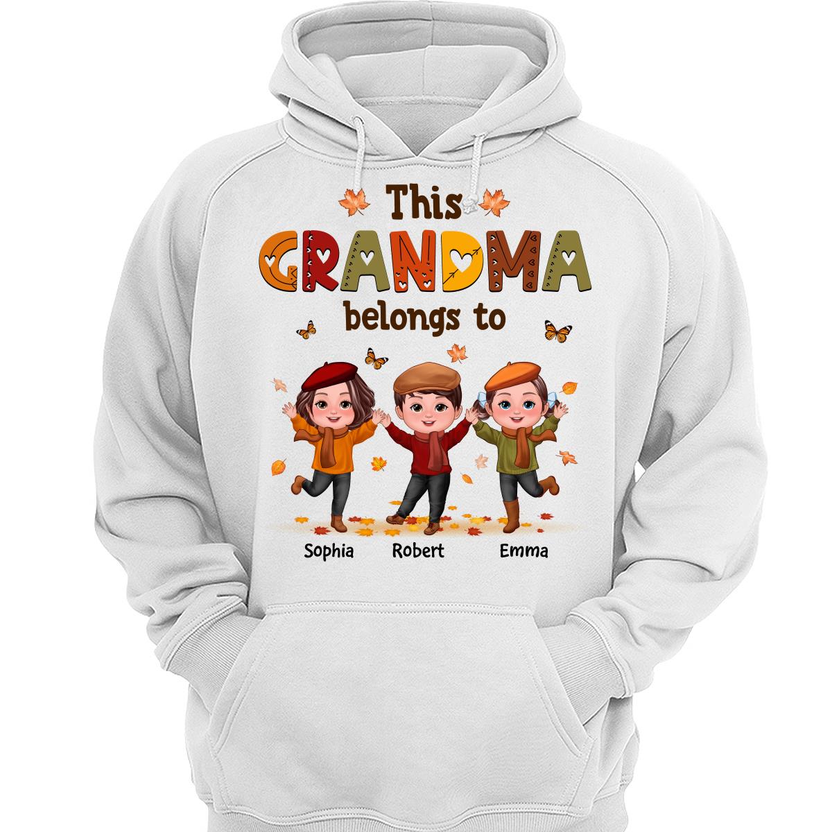 This Grandma Mom Belongs To Fall Season Happ Kids Personalized Shirt