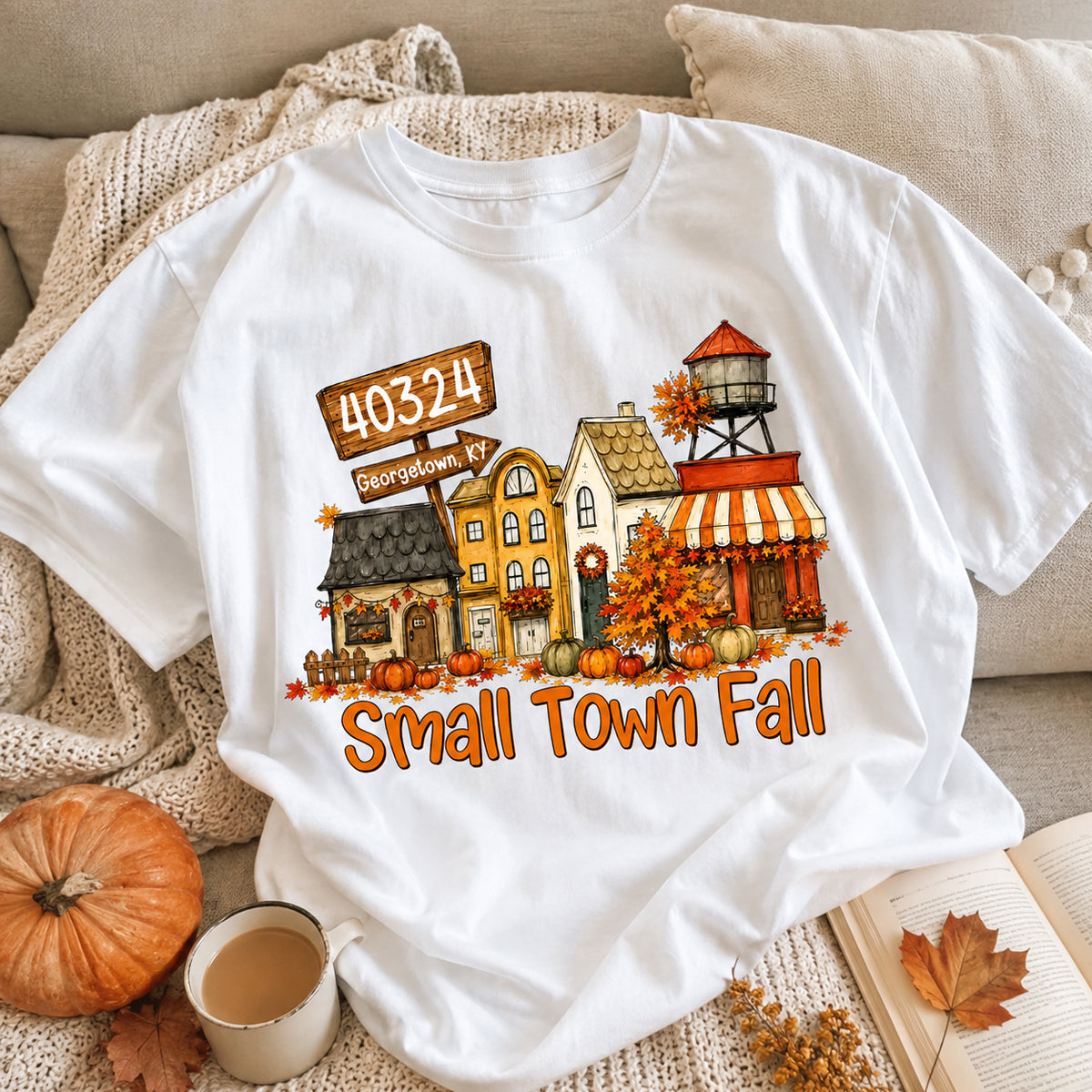 Custom Zip Code Fall Town - Personalized Shirt - Gift for Her