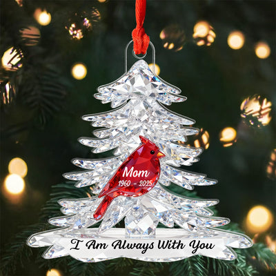 3D Effect Cardinals Memorial - Personalized Acrylic Ornament - Remembrance Gift, Sympathy Gift For Whole Family, Extended Family