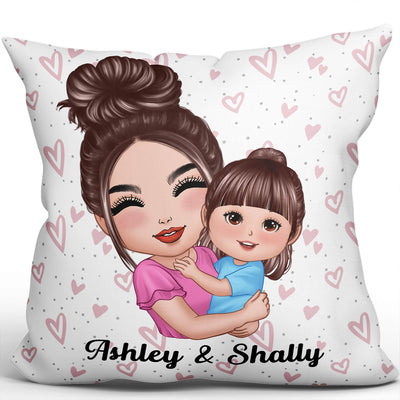Doll Mom Grandma Auntie Hugging Kids Gift Personalized Pillow