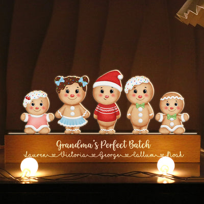 Custom Shape Grandma's Perfect Batch Acrylic LED Night Light, Personalized Christmas Gift For Grandmothers