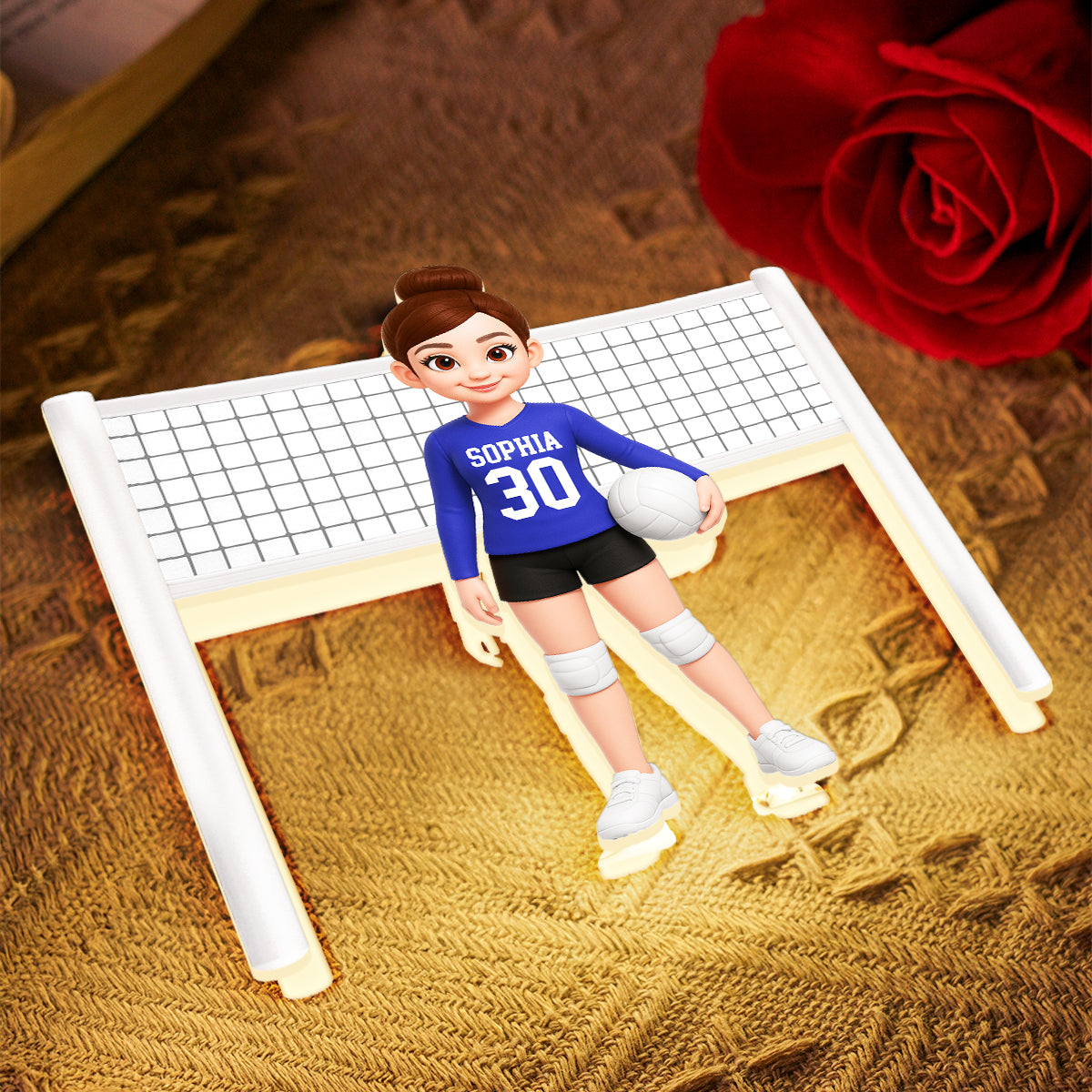 Volleyball Girl 3D Effect - Personalized Light Box - Christmas Gift For Teen Girls
