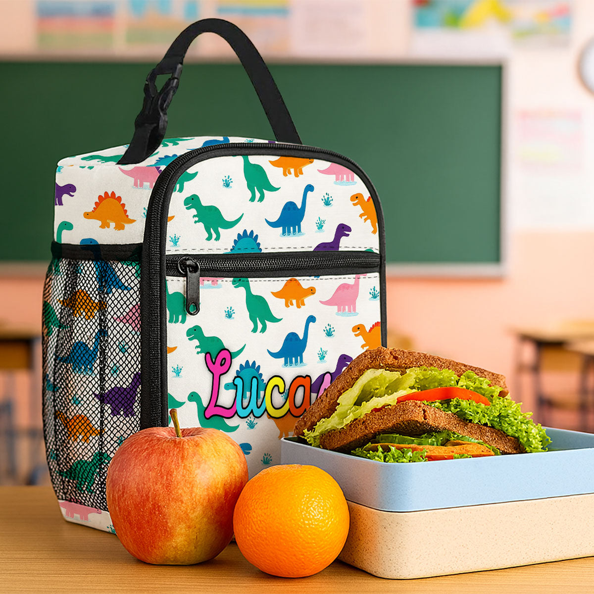 Personalized Insulated Kid Lunch Bag, Custom Kid Name Back to School Meal Tote Kit for Girls, Boys
