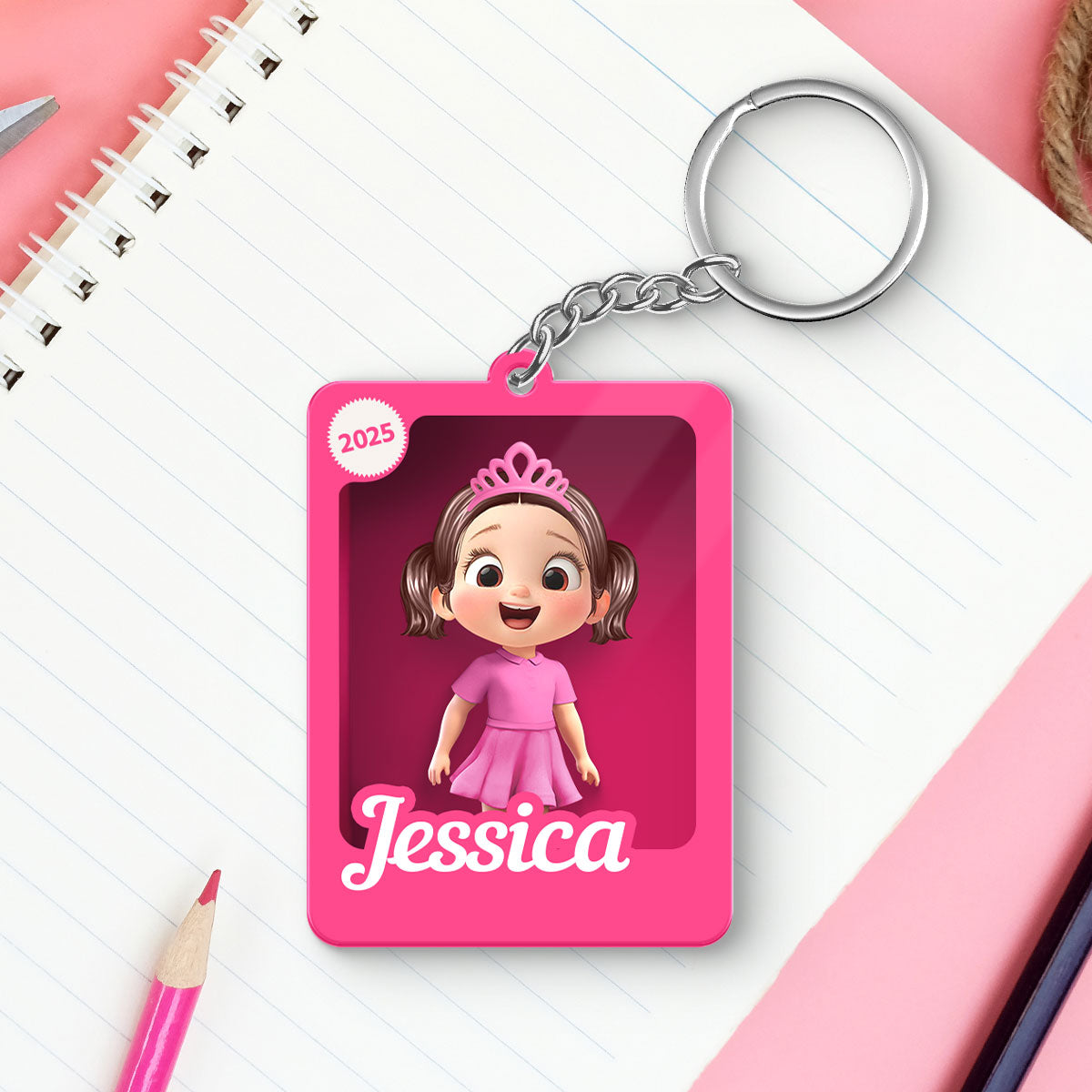 Personalized Name Tag for Backpack, 3D Effect Action Figure, Back To School Gift for Kids