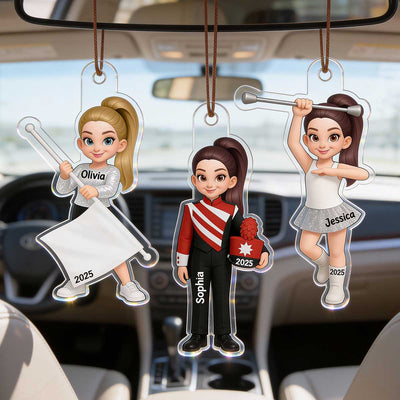3D Effect Marching Band - Personalized Acrylic Car Hanger - Gift For Granddaughter, Grandson, Daughter, Son, Teen, Kid