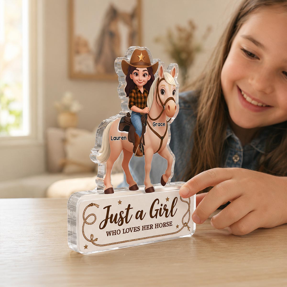 Every Horse Deserved To Be Loved By A Girl 2D Flat Printed - Personalized Acrylic Block Plaque - Keepsake Gift For Horse Lover