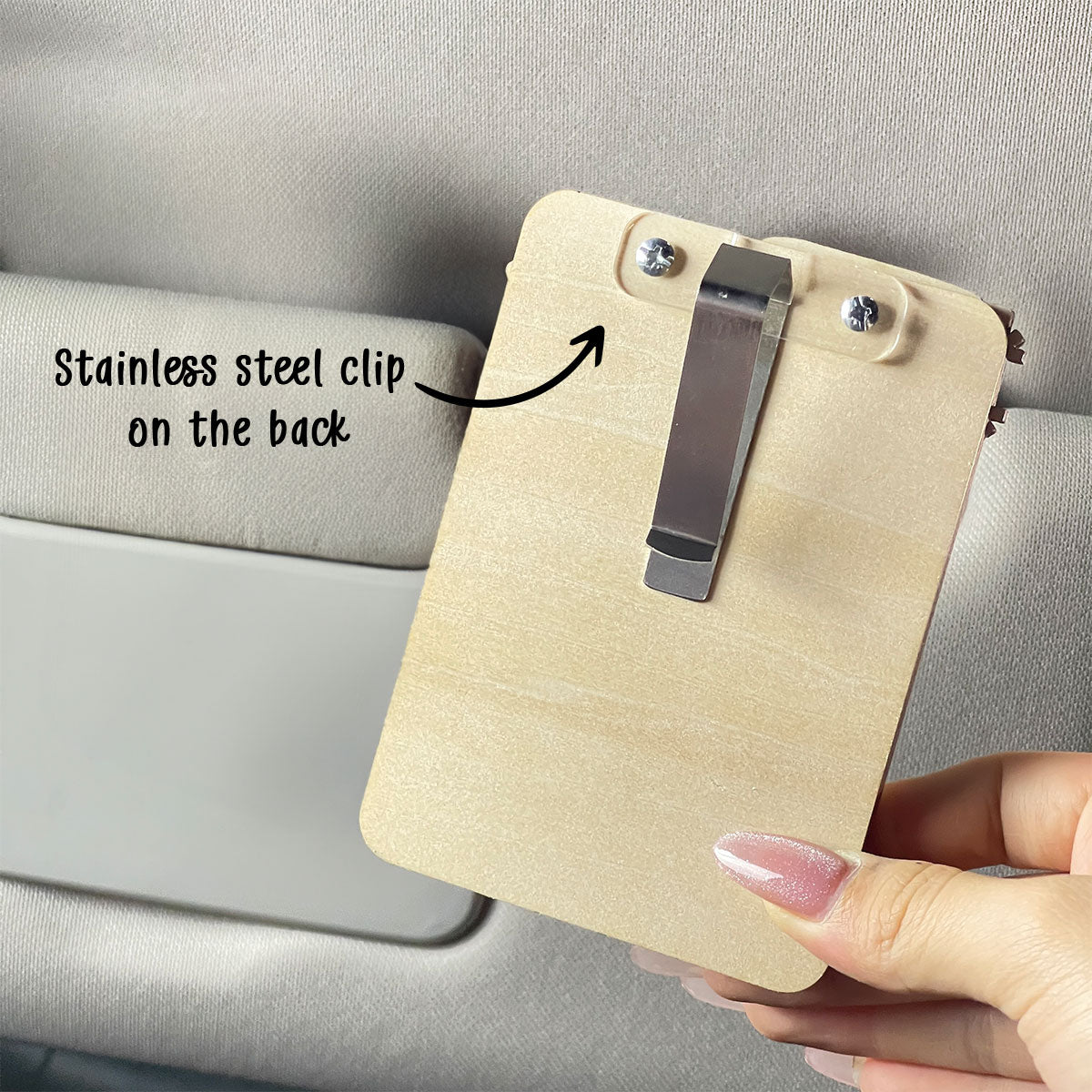 Daddy's Team Football Family Sitting Personalized Car Visor Clip, Gift For Dad, Grandpa, Husband