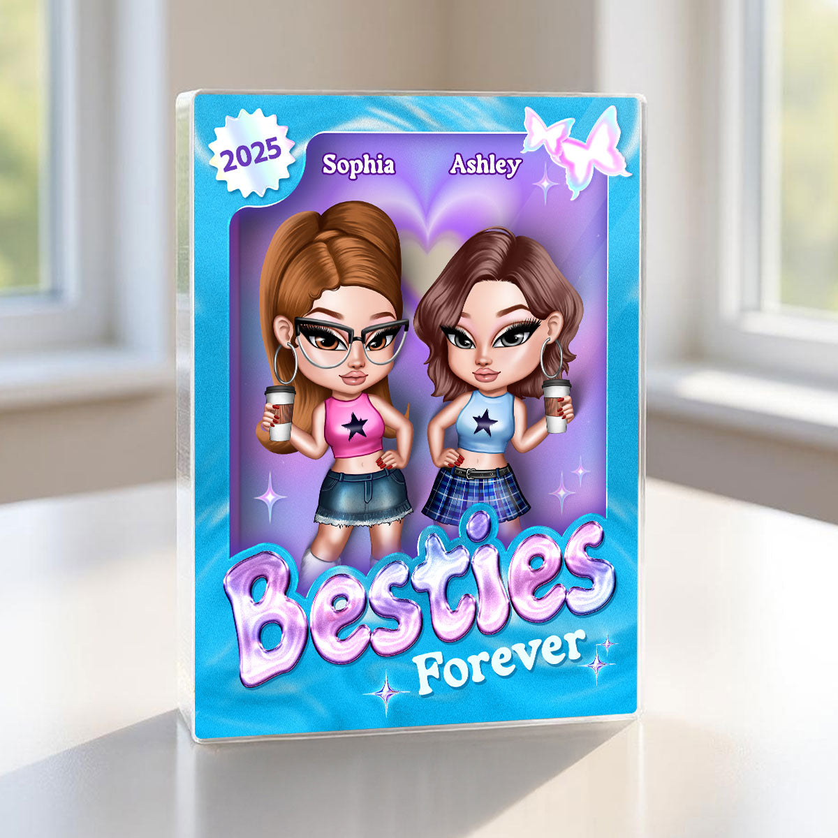 Y2K Besties Toy Box Personalized Acrylic Block