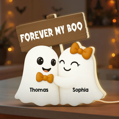 Halloween Boo Couple Personalized LED Light Box, Halloween Home Decoration