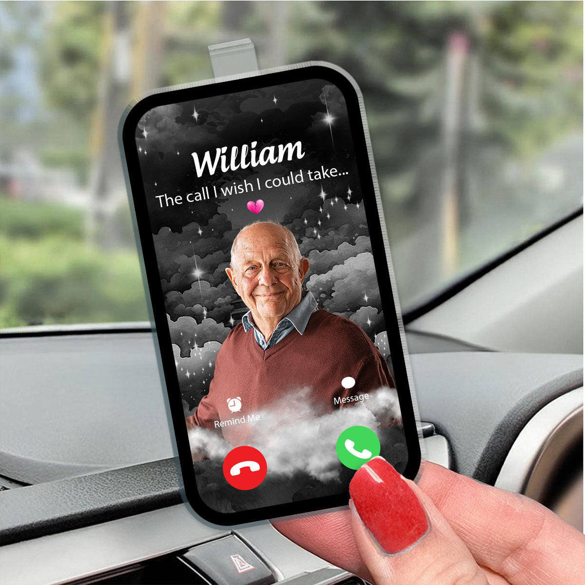 The Call I Wish I Could Take Memorial Gift Remembrance Keepsake Custom Photo Personalized Acrylic Car Visor
