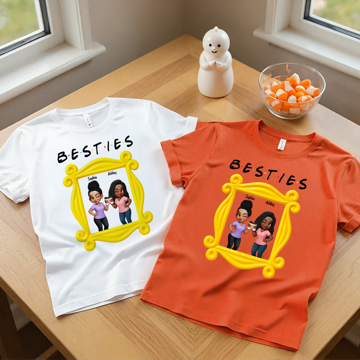 Best Friends Personalized Funny Matching Shirts, Sweatshirts, Fall Gift for Best Friends