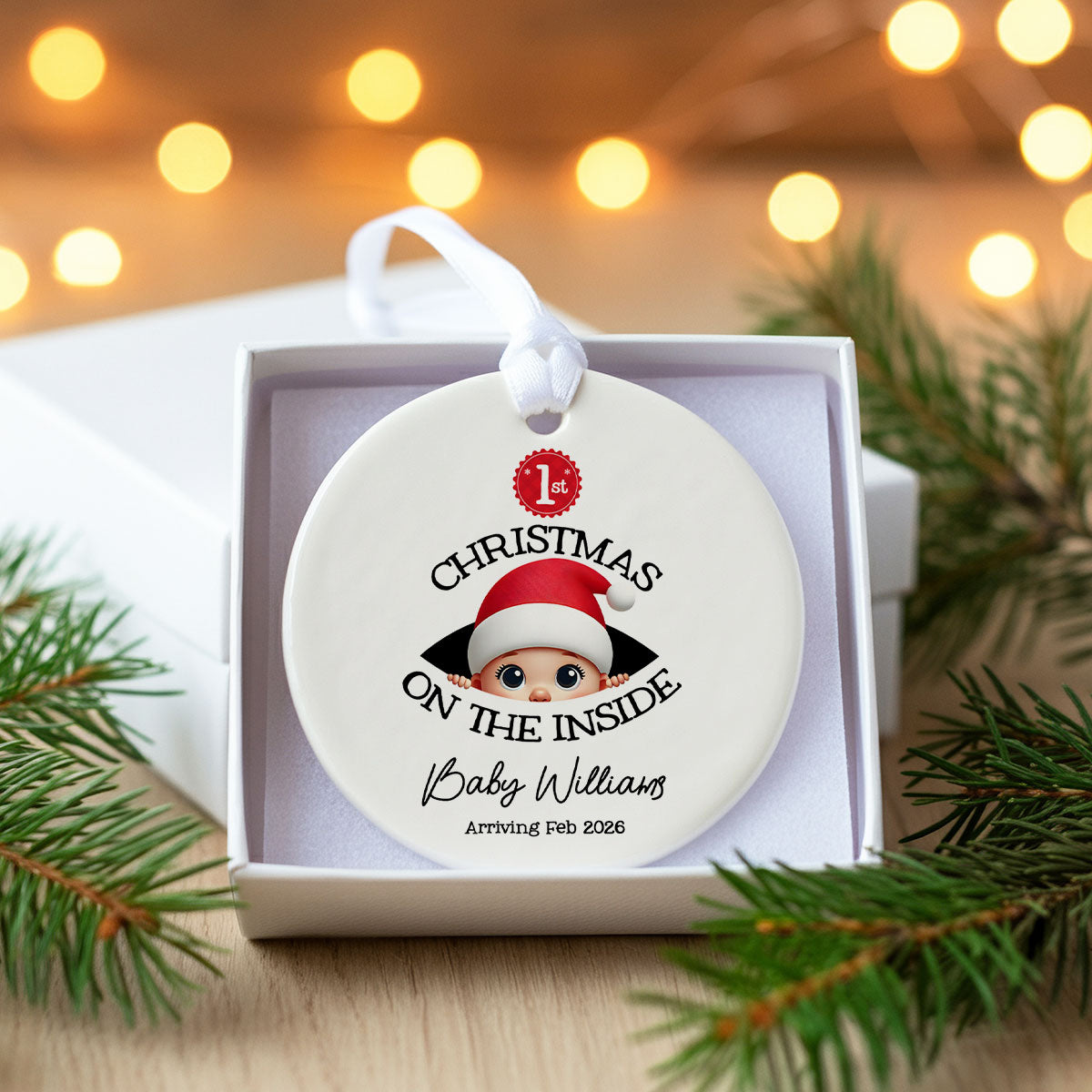 Baby's First Christmas - Personalized Ornament - New Year Gift For Expecting Parents