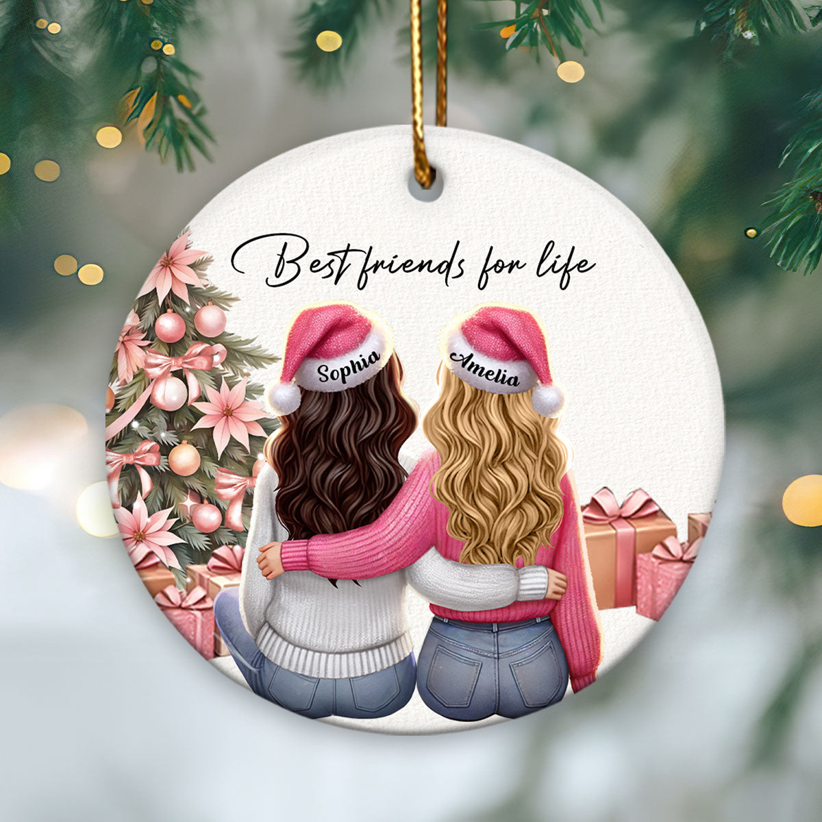 Personalized Best Friends Christmas Ornament – Festive Holiday Keepsake