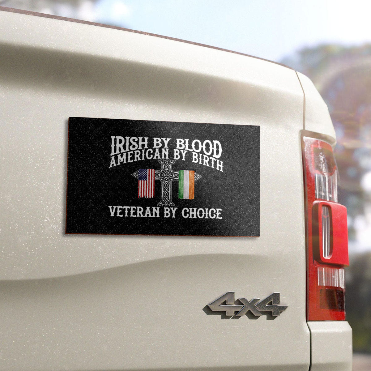St. Patrick's Day Irish By Blood American By Birth Customize Title Personalized Car Magnet