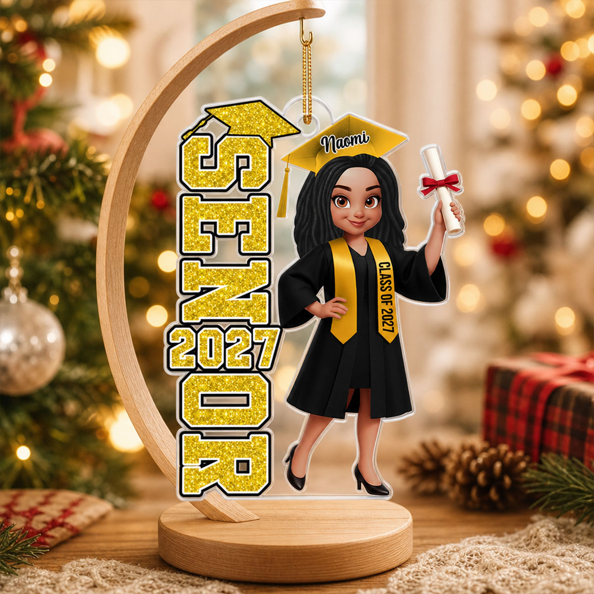 Trending Senior 2026 2027 - Personalized Acrylic Ornament - Christmas Gift For Seniors, Daughter, Son, Granddaughters, Grandsons
