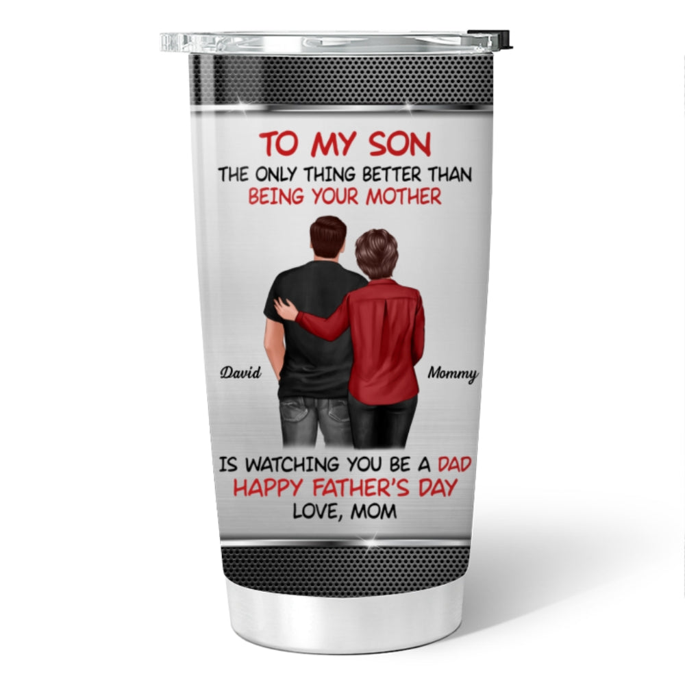 To My Son From Mom Personalized Tumbler| Heartfelt Father's Day Gift For Son