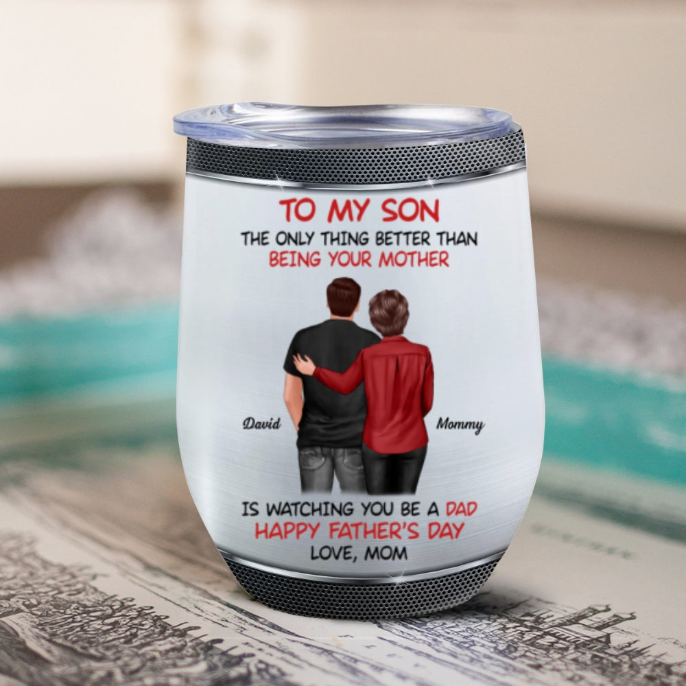 To My Son From Mom Personalized Tumbler| Heartfelt Father's Day Gift For Son