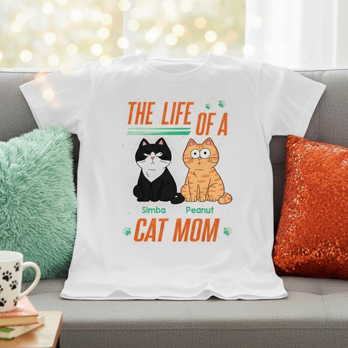 The Life Of A Cat Mom Funny Cats - Personalized Shirt