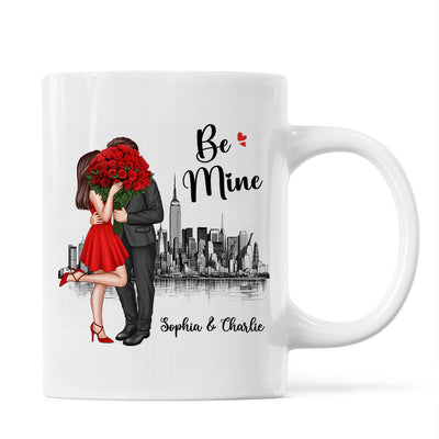 Elegant Couple Skyline Personalized Mug