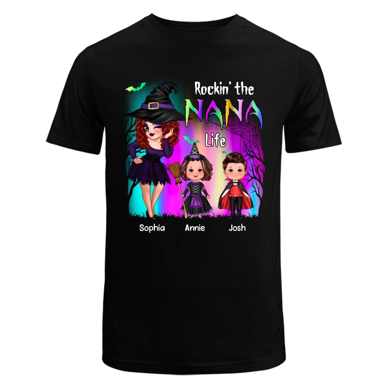 Rockin‘ The Nana Life Halloween Aurora Personalized Shirt