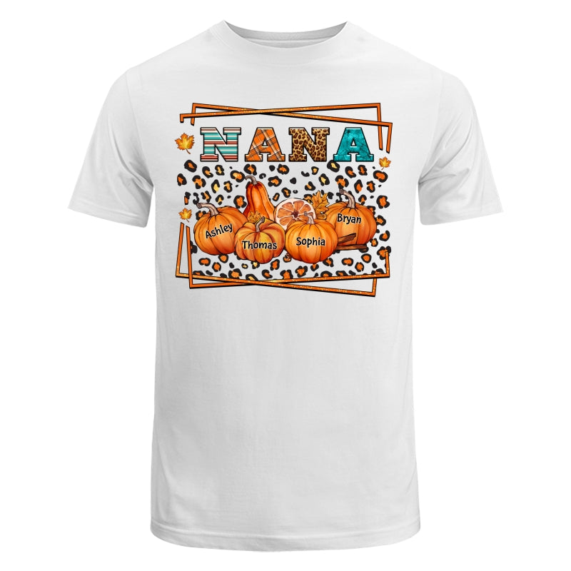 Fall Season Grandma Leopard Pumpkins Personalized Shirt