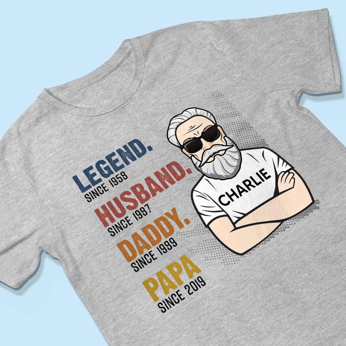 The Legend Grandpa Old Man Personalized Shirt