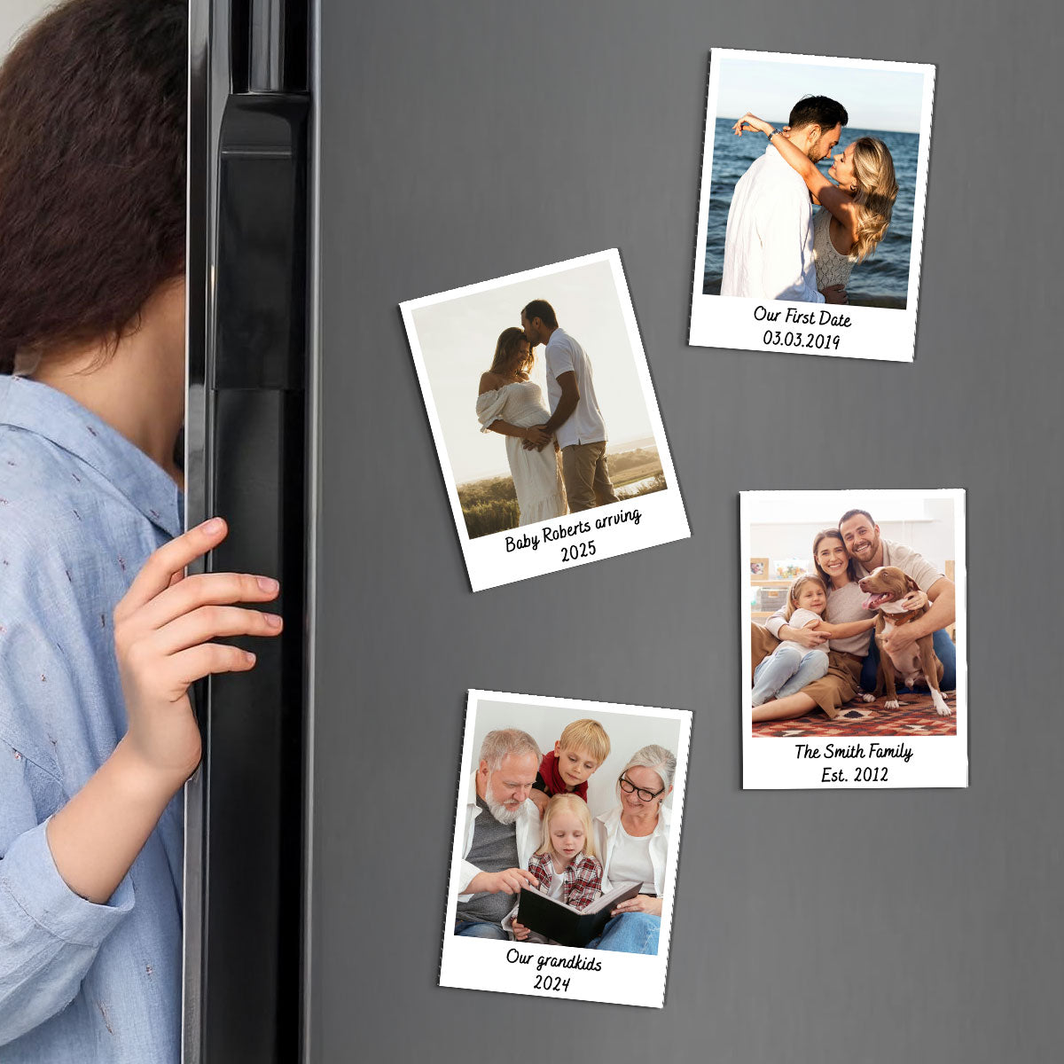 Family Couple Photo Frame Personalized Acrylic Fridge Magnet