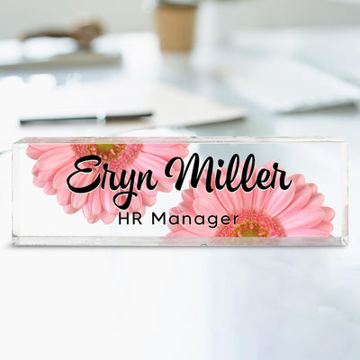 Personalized Office Acrylic Desk Name Plate, Office Desk Decor, Gift For Colleagues, Coworkers, Boss