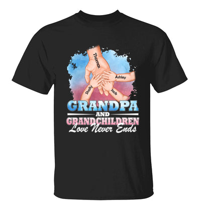 Dad Grandpa Kids Holding Hands Personalized Shirt