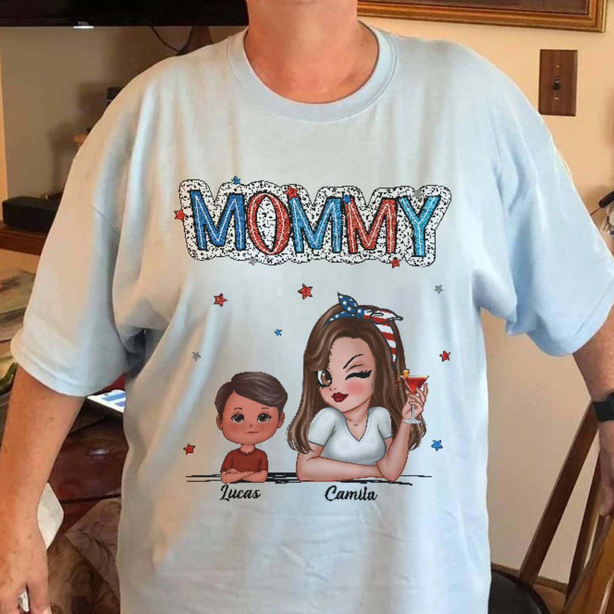 4th Of July Grandma And Grandkids Personalized Shirt, America Independence Day