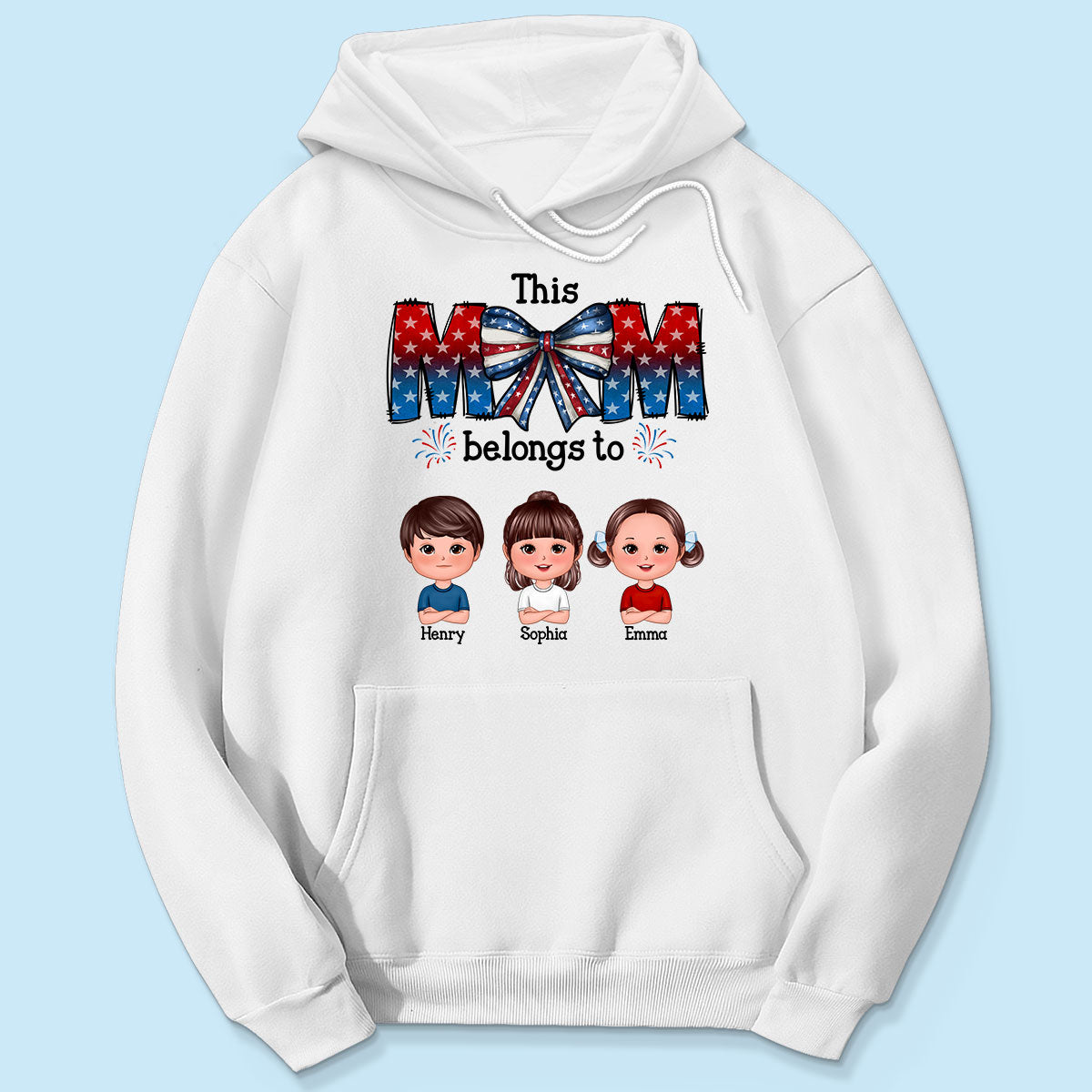 4th Of July Bow This Mom Belongs To Kids Personalized Shirt