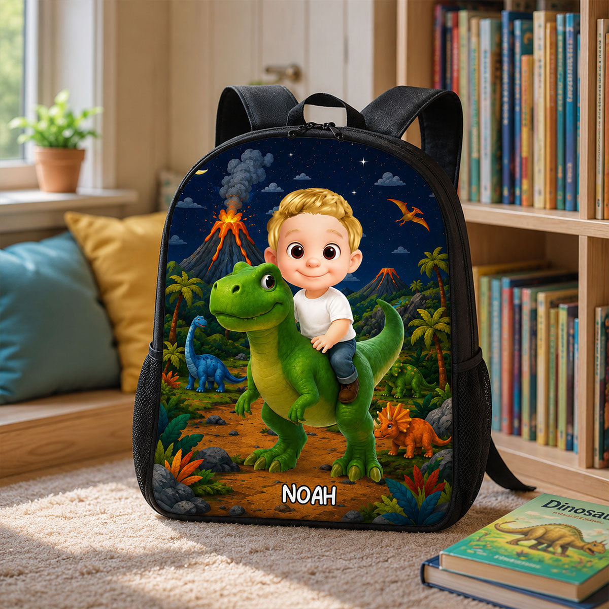 Dinosaur Adventure for Boys Girls - Personalized Backpack - Back to School Backpack for Kids