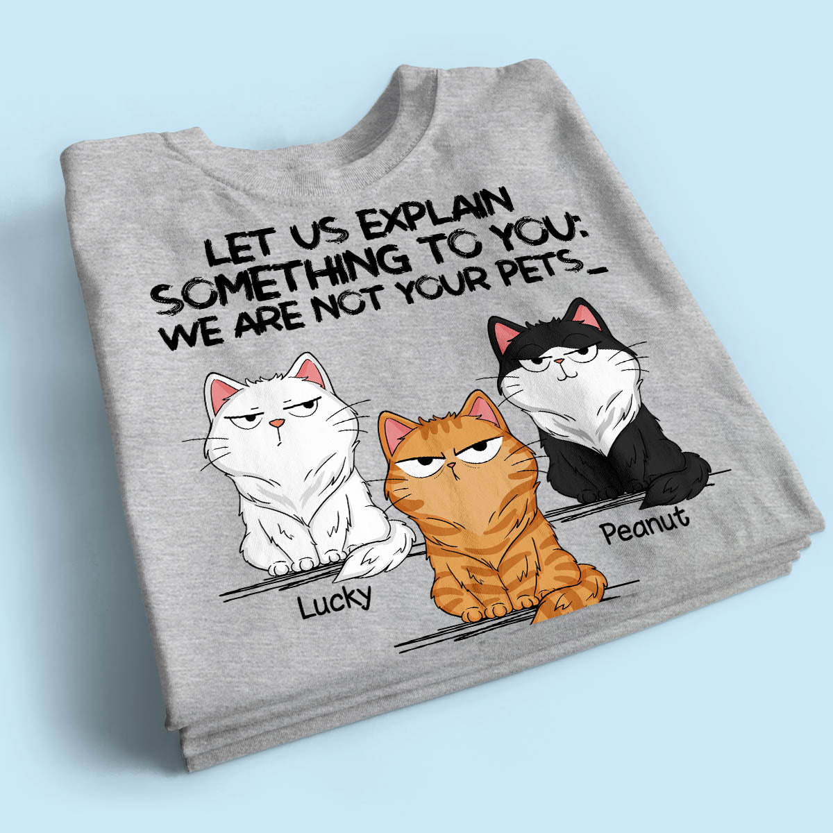 I‘m Not Your Pet Funny Expression Cat Personalized Shirt