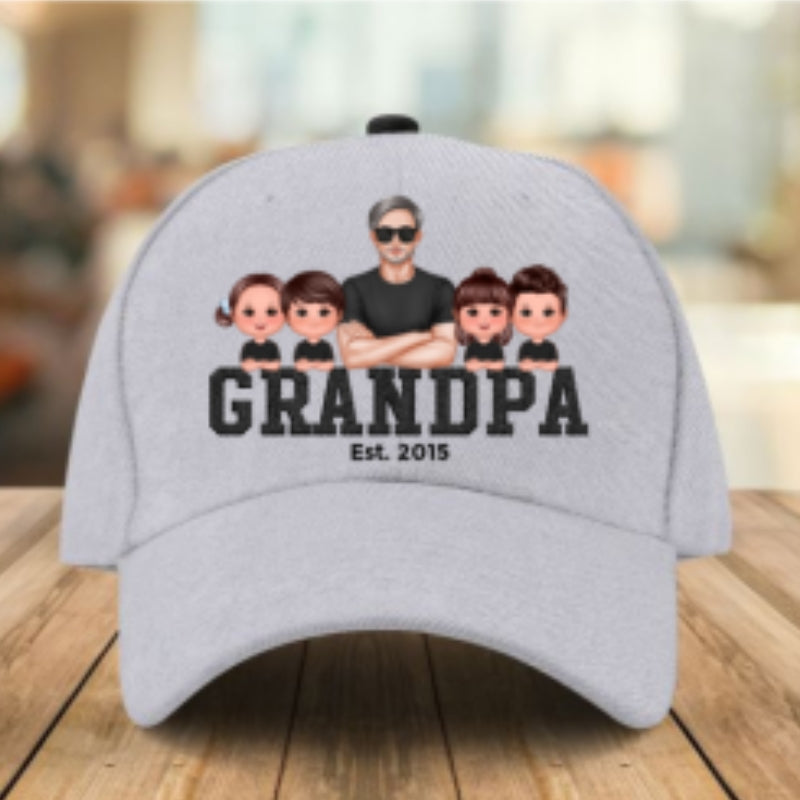 Grandpa Est Date Personalized Classic Cap