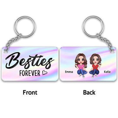 Our Friendship Is A True Blessing Pretty Doll Women Besties Sisters Personalized Acrylic Keychain
