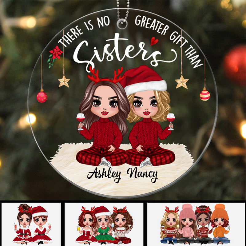 Doll Besties Christmas Checkered Pants Personalized Acrylic Ornament