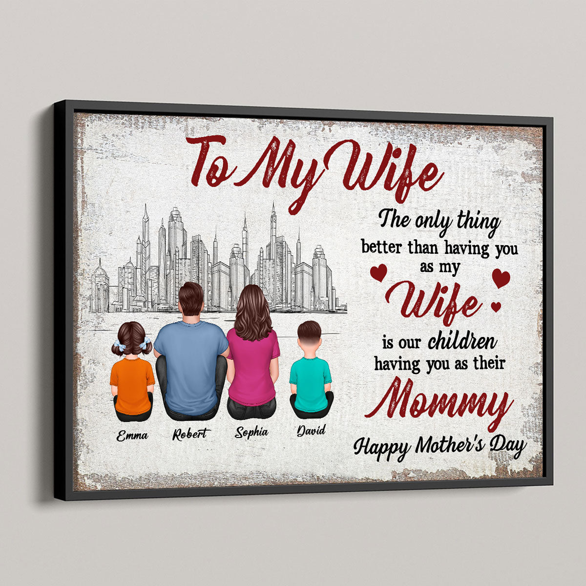 Having You As Their Mommy Personalized Poster